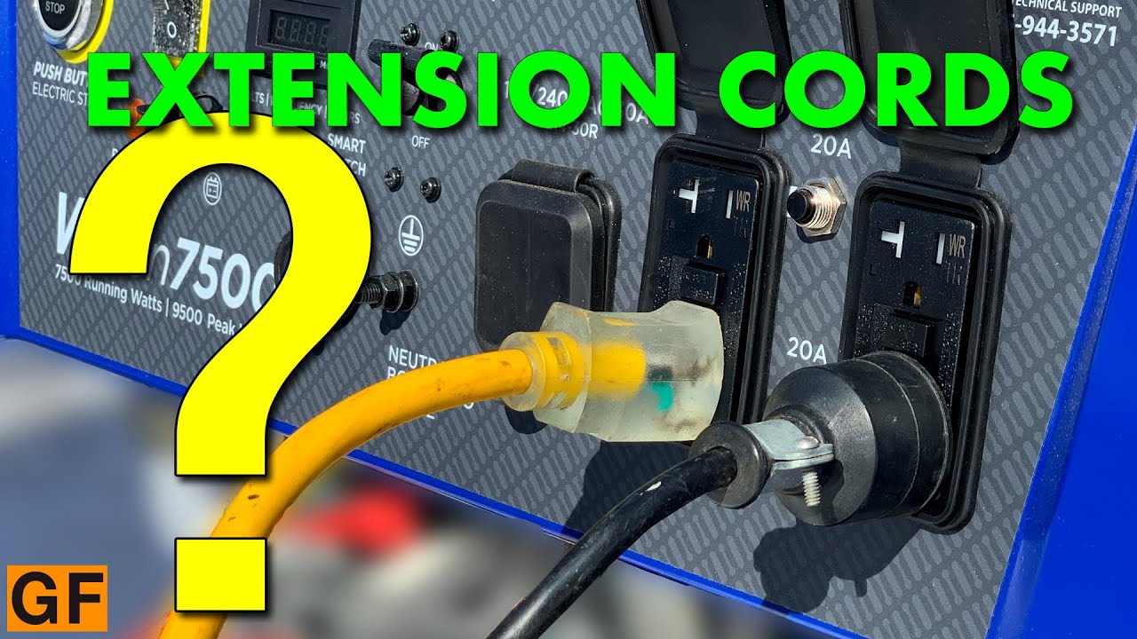 Extension Cords On A Generator? No, Yes, Mbe...