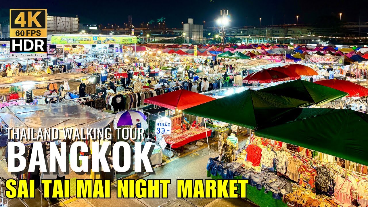 🍜 Sai Tai Mai Center: HUGE Local Street Food & Vintage Market! [4K HDR]