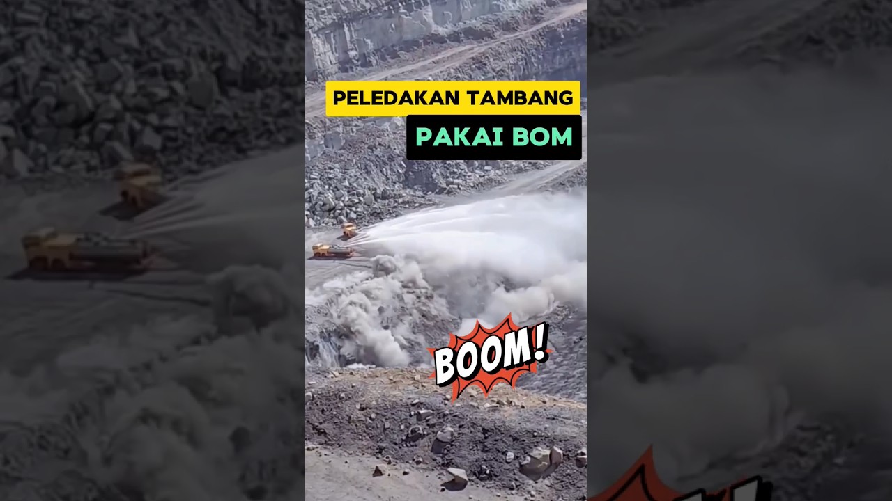 Serem !!! Proses Peledakan Tambang Pakai Bom #shorts #bomb #tambang