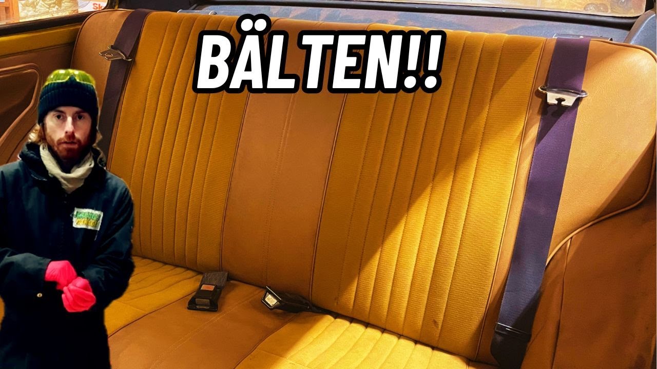 monterar trepunktsbälten i baksätet - toyota corolla ke20