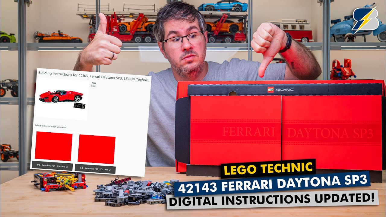 LEGO finally fixed (almost 🤭) the LEGO Technic 42143 Ferrari Daytona's instructions