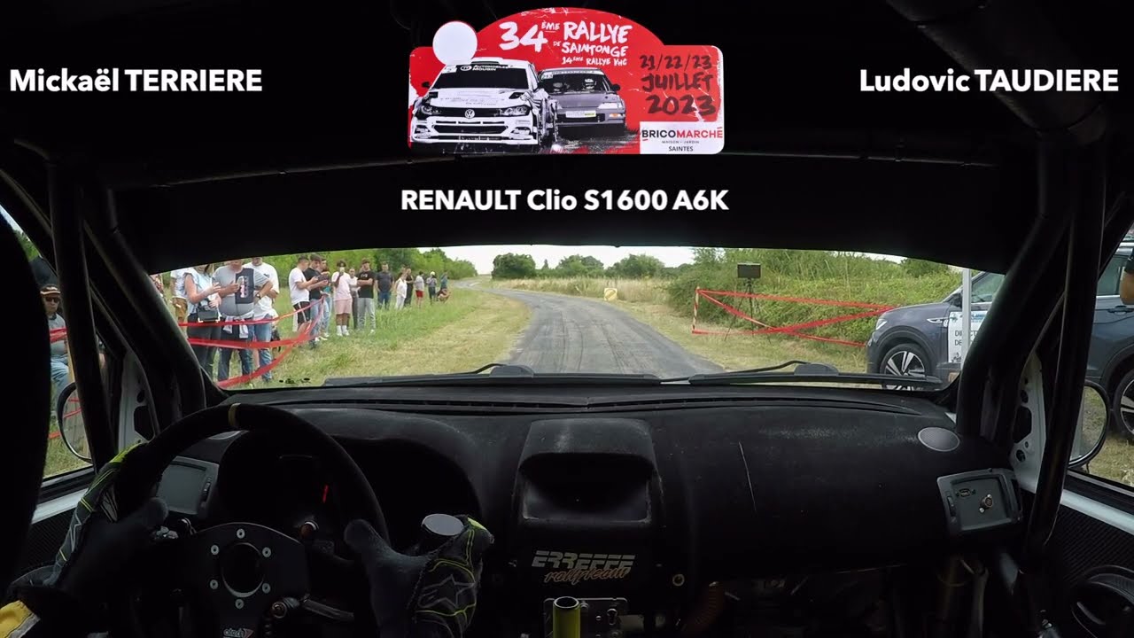 #onboard Clio S1600 Rallye de Saintonge 2023 Mickael Terrière & Ludovic Taudière