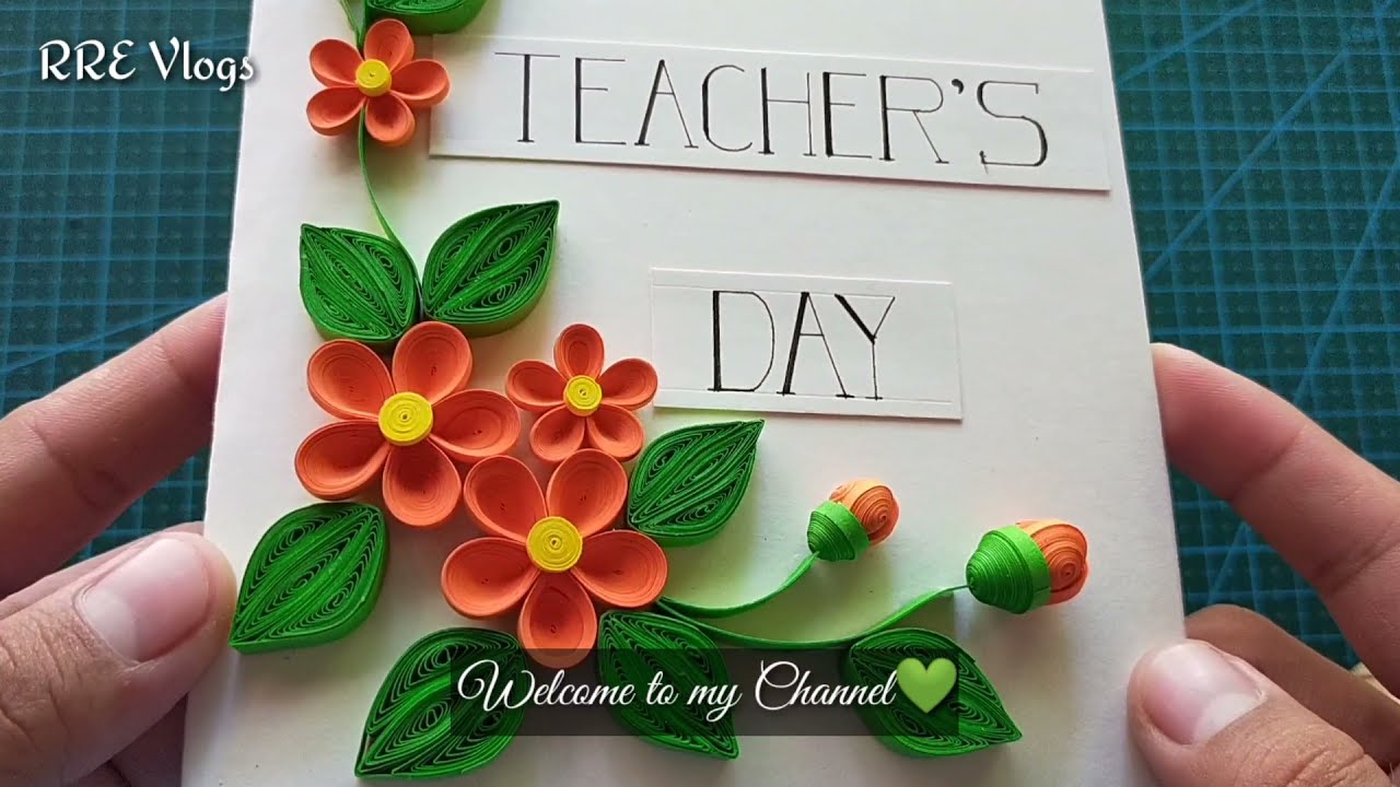 Paper Quilling Card|TEACHER'S DAY CARD #quilling #quillingcard #quillingforbeginners