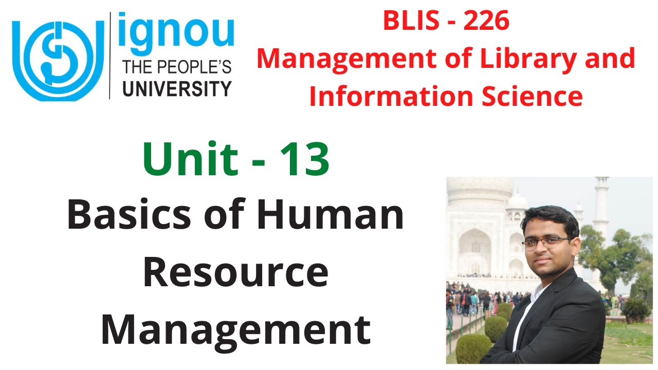 Basics Of Human Resource Management IGNOU BLIS 226 - Chapter 13