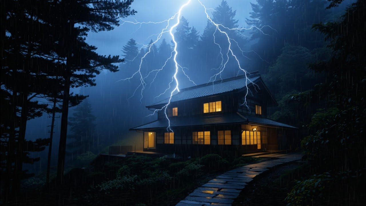 HEAVY RAIN AND THUNDER SOUNDS – Loud Thunder & Rain for Deep Sleep