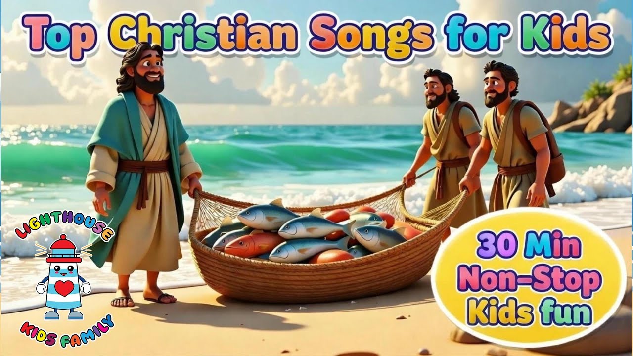 30 Min Kids Bible Parables & Praise | Christian Songs with Moving Lyrics | Lighthouse Kids Family
