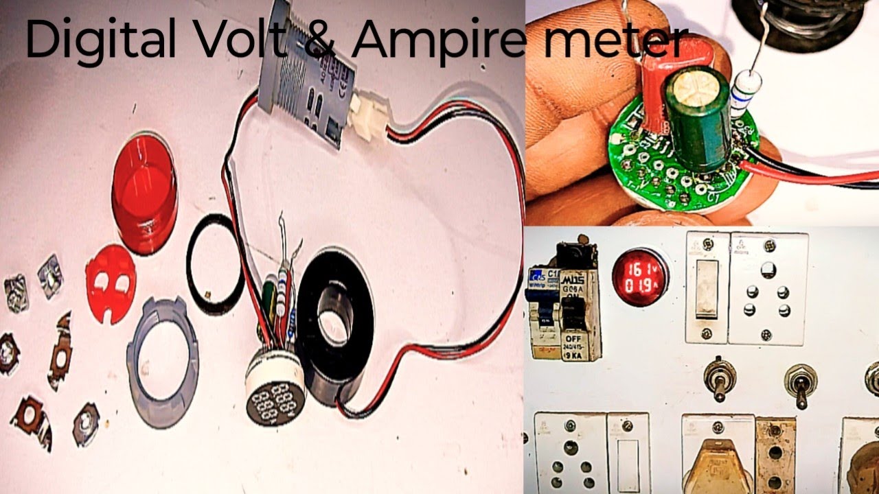 Digital Volt & Ampere meter Repair || Digital Volt amp meter wiring  || volt amp meter testing ||