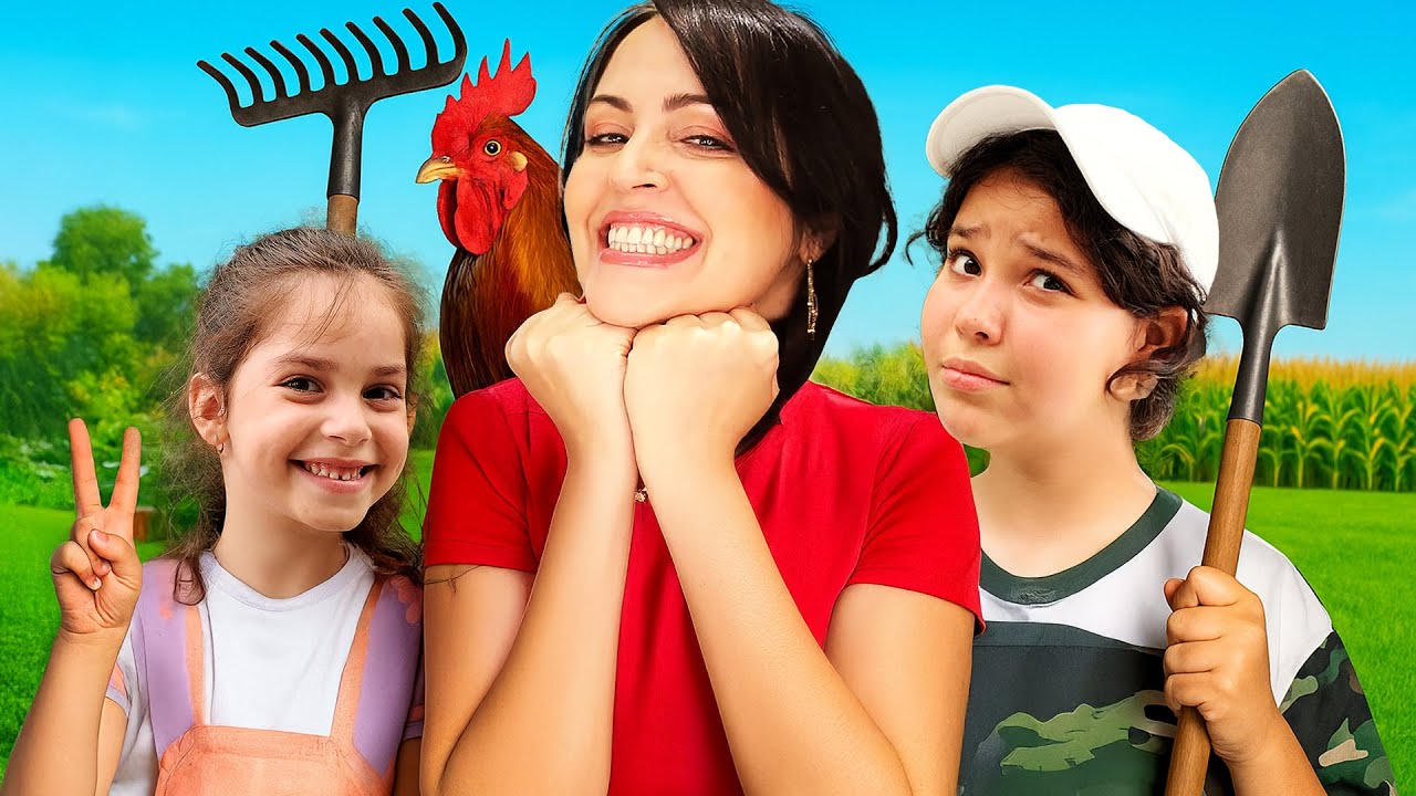 Podrán Mis Sobrinas con Todo el Trabajo de la Finquita Bonita ? 1 Día de Granjera 👩‍🌾