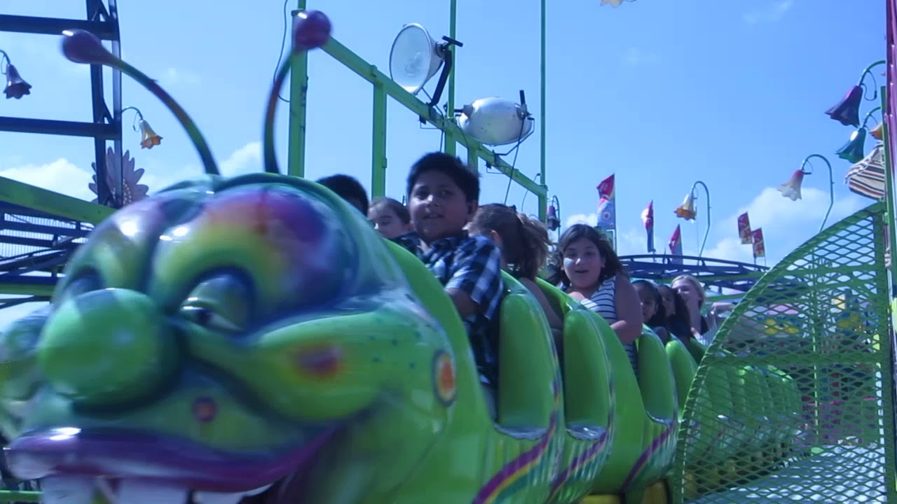 on Caterpillar Roller Coaster at County Fair 2017