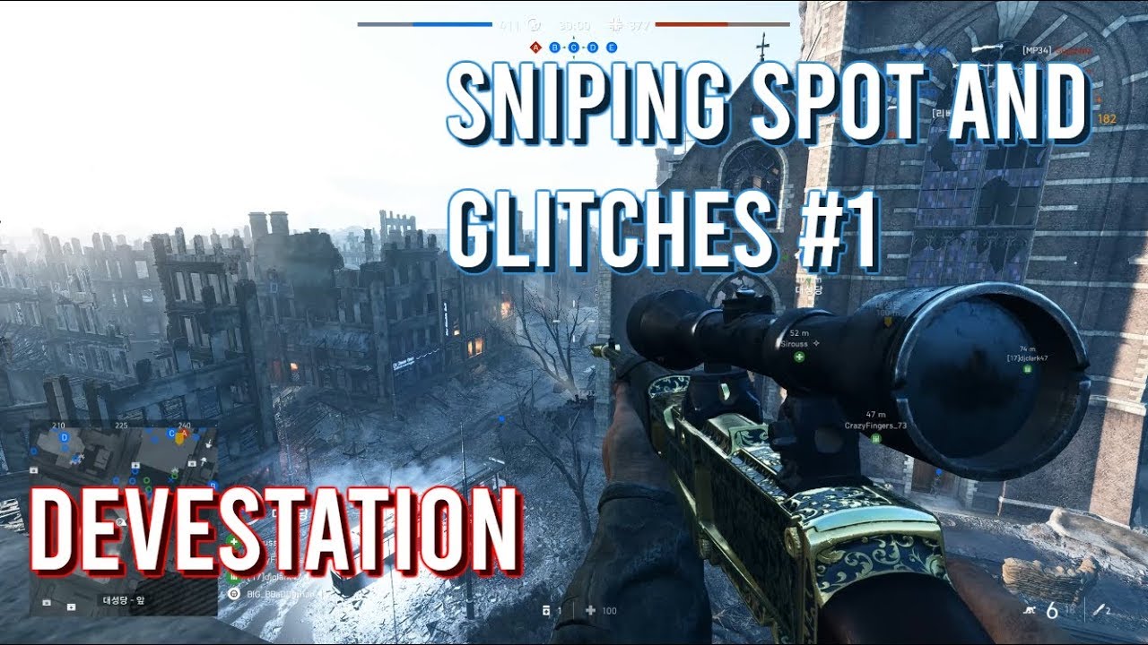 [Battlefield V] BFV Sniping spot and Glitches #1 - Devestation