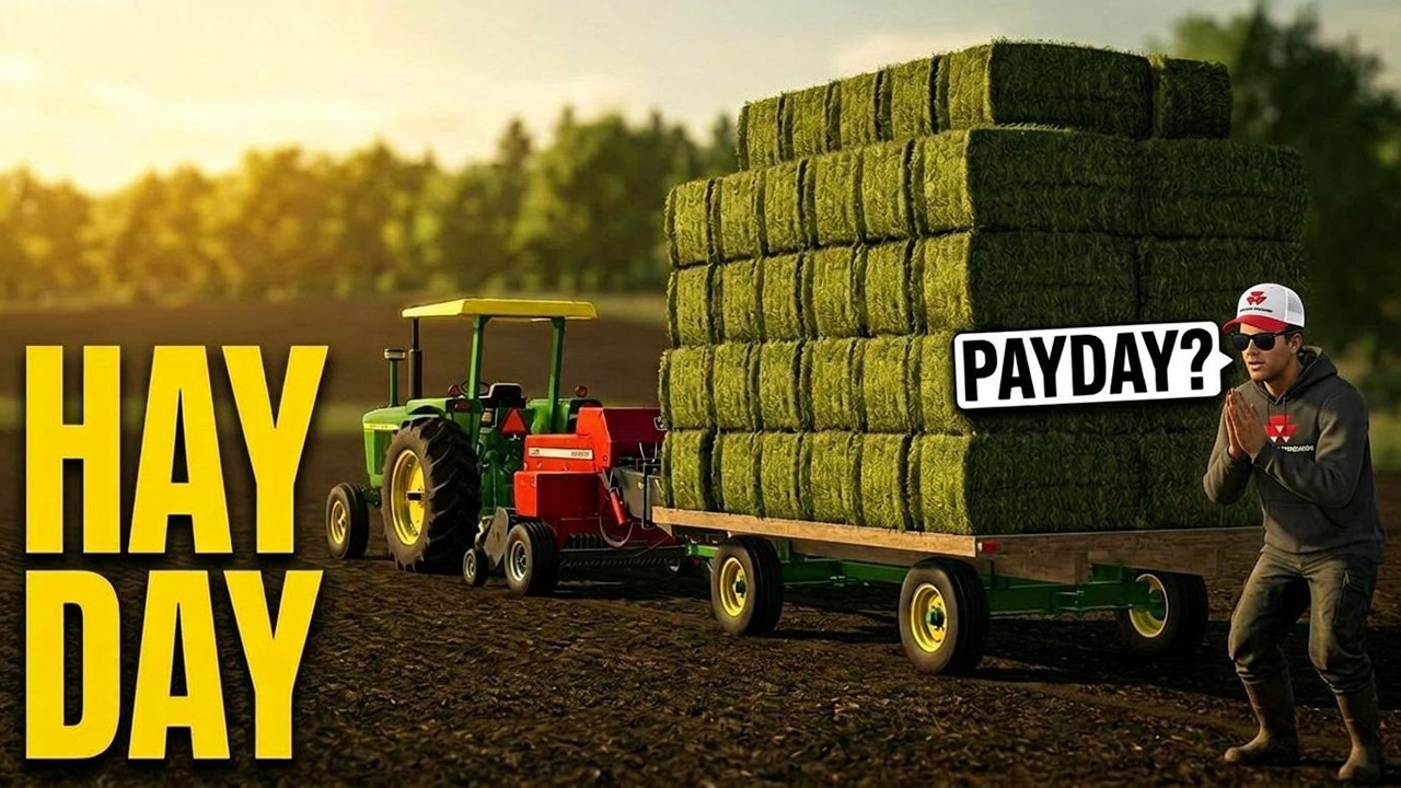 $150K Debt on Hard Mode… First Hay Bales! | Hay Farm Survival Ep.2