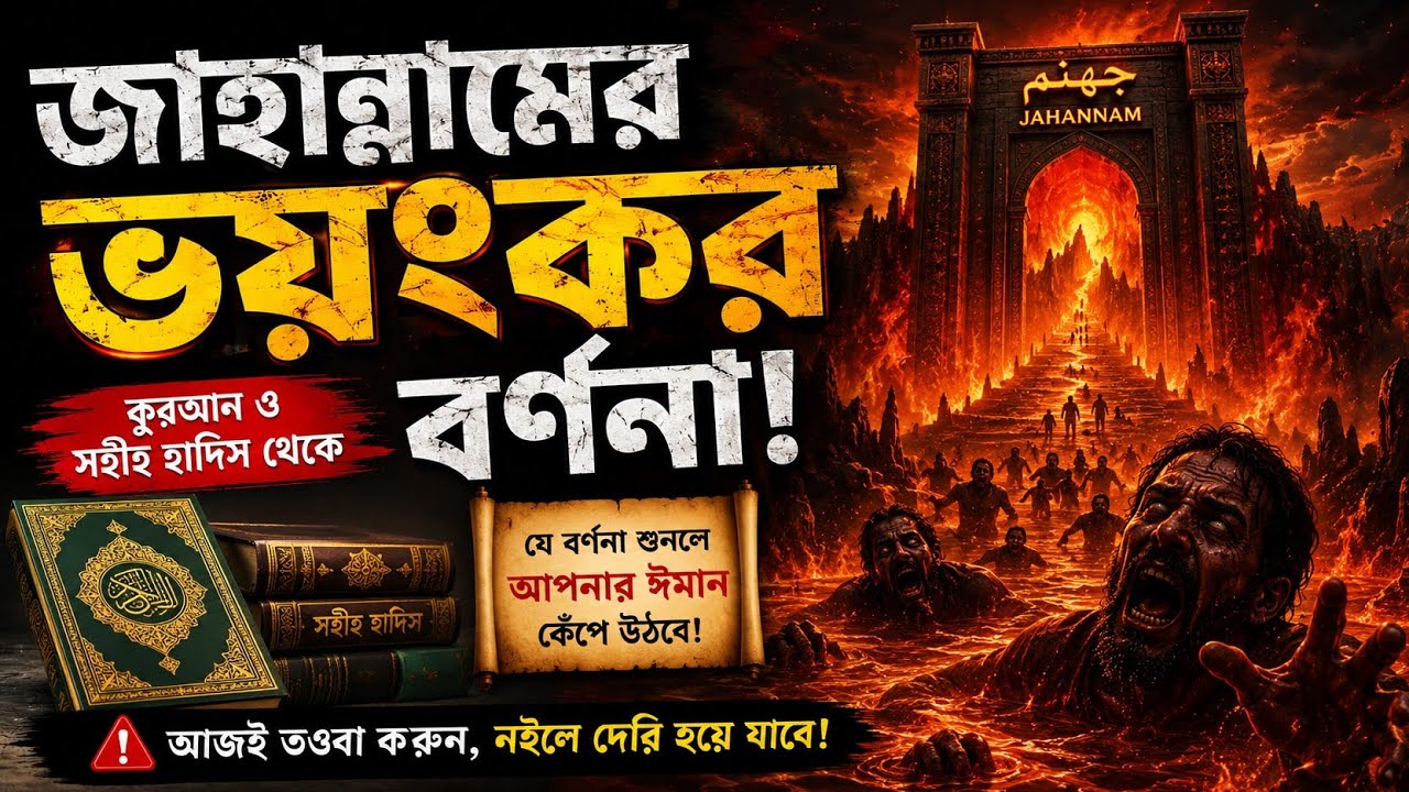 জাহান্নামের ভয়ংকর আজাব কেমন হবে? কুরআন ও সহিহ হাদিসের বর্ণনা #জাহান্নাম #islamicvideo#Quran#hadith 