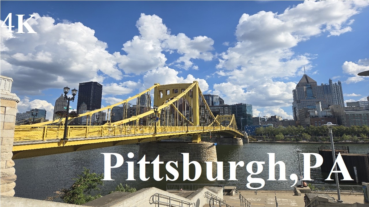 【昼と夜の街並みと高速道路】ピッツバーグ / Pennsylvania Pittsburgh USA#4k #癒し動画 #作業用 #pncpark #ダウンタウン 