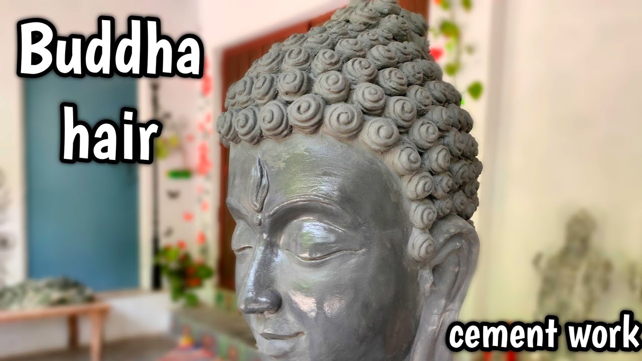 lord Buddha hair / buddha face/ cement work /by Mohit sharma