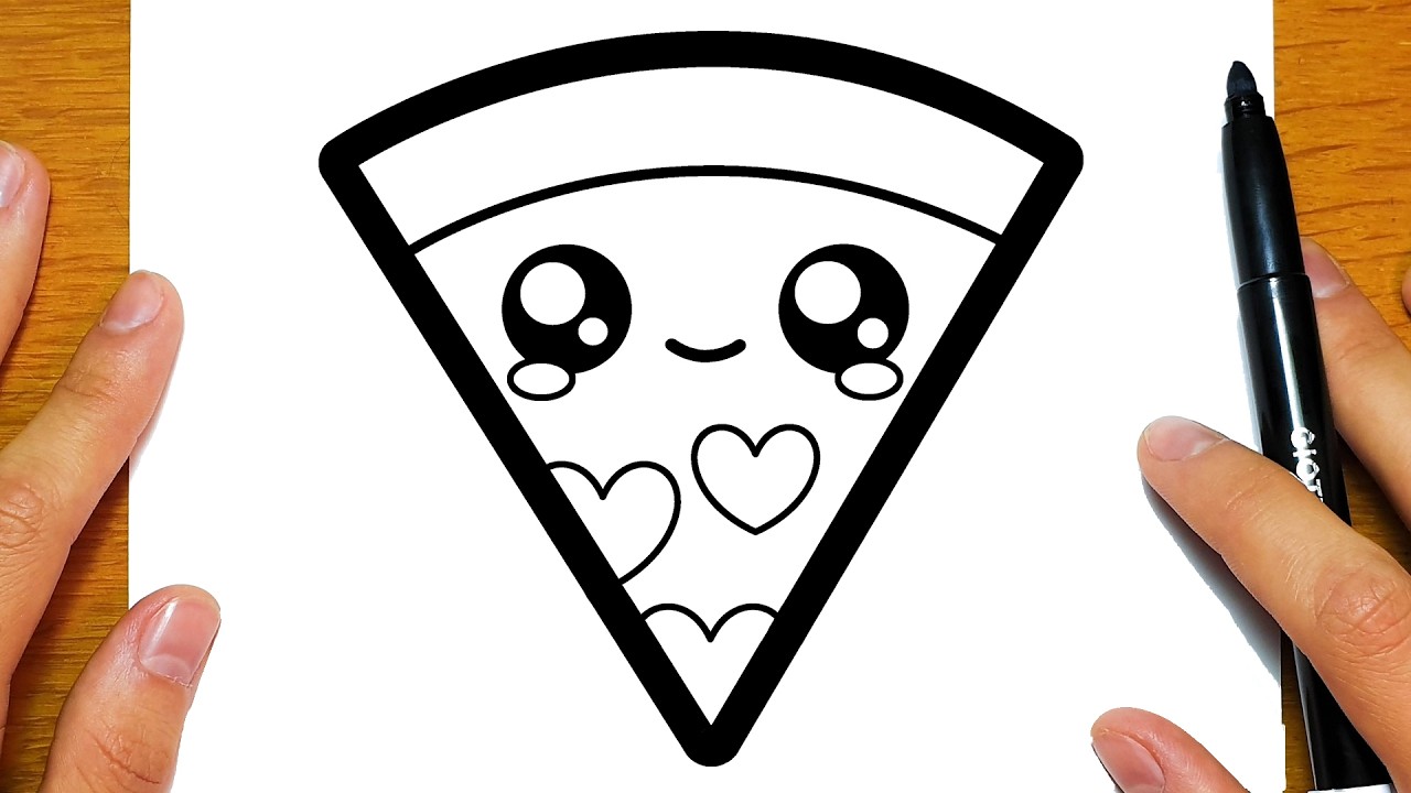 CARA MELUKIS SEHIRIS PIZZA YANG COMEL | Lukisan yang senang