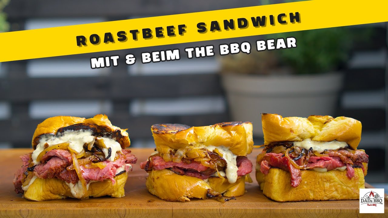 Roastbeef Sandwich vom Gelbvieh beim @TheBBQBear01  auf dem Traeger Ranger - Rezept DADs BBQ