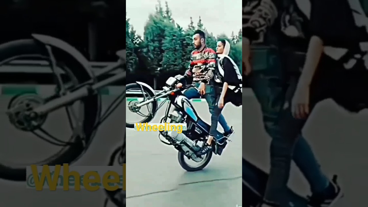 One Wheeling with girl #funny #girl