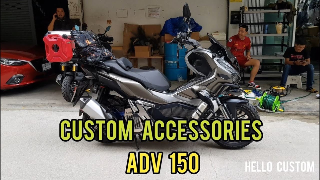 รีวิว ของแต่ง ADV 150 Modifikasi Full Custom ADV150 กันดิด บังลมข้าง ชุดยกแอนด์ Touring 튜닝 바이크 오토바이