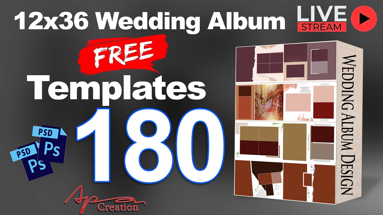 12x36 Wedding Album Templates || wedding album PSD free download||