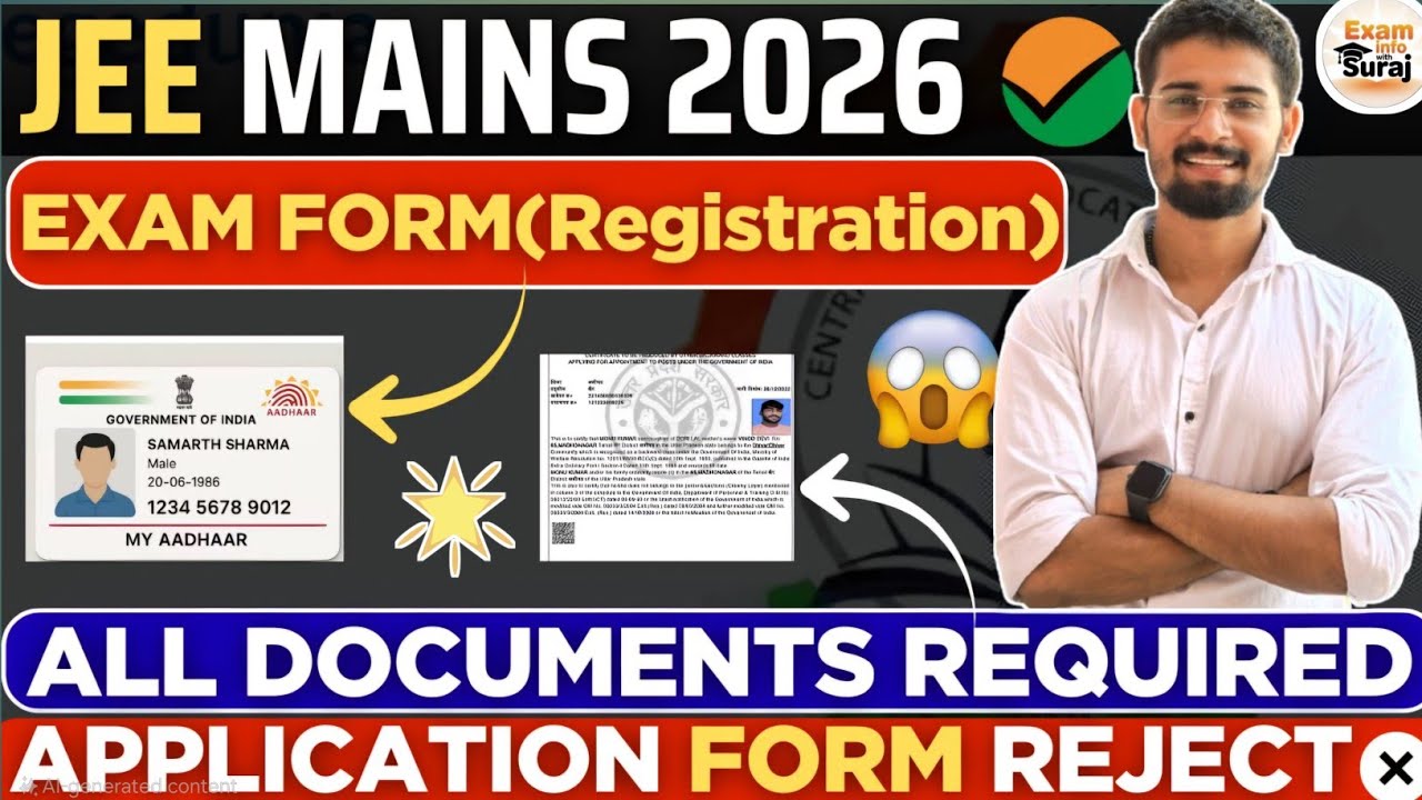 NTA JEE Mains Exam Form Out 🔥 January 2026 Online Form 🔥 | Registration Started ✅️ | By Suraj Sir