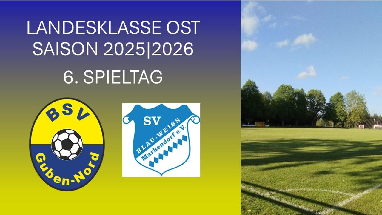 ⚽️ BSV Guben Nord gegen Blau-Weiß Markendorf | Landesklasse Ost 6. Spieltag 💙💛