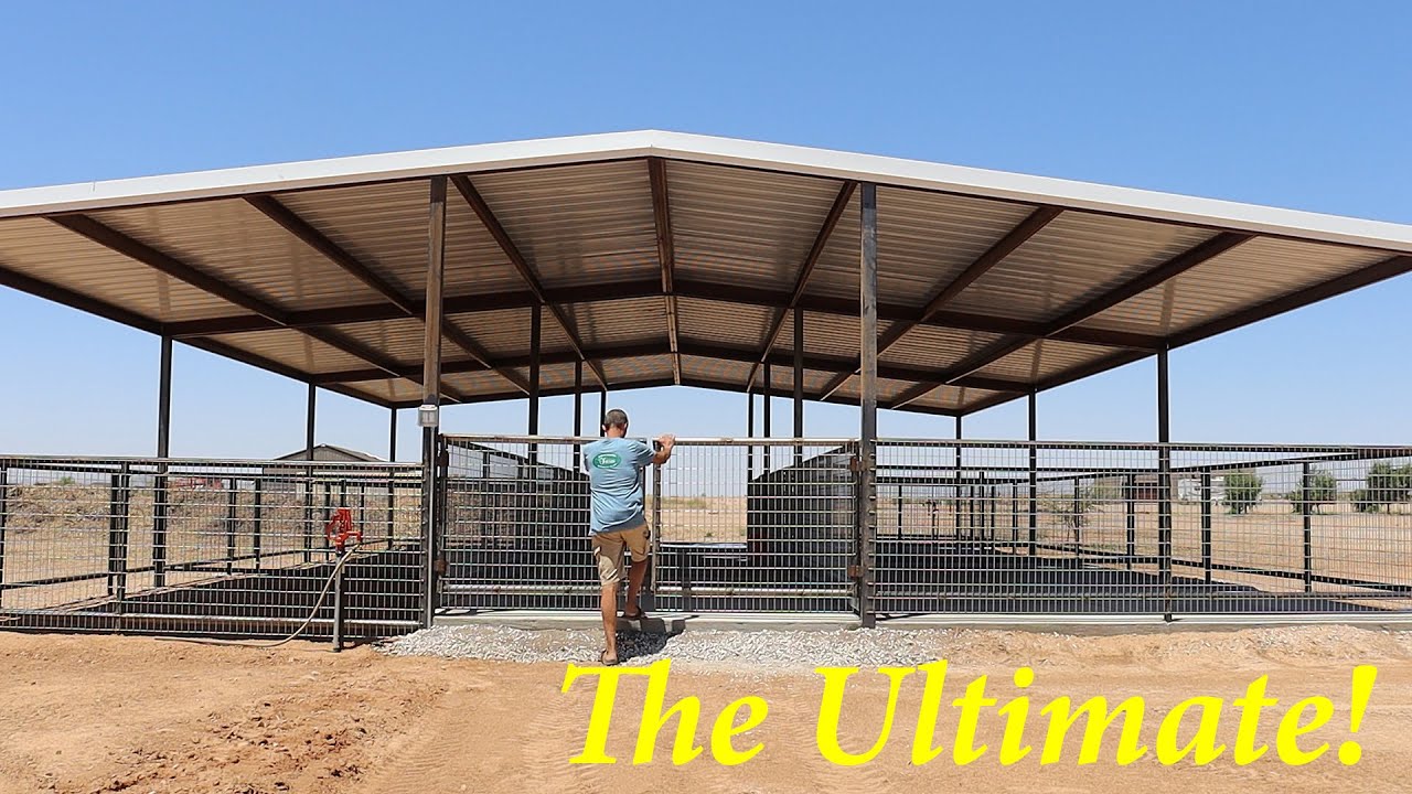 The ULTIMATE Livestock PoleBarn and Corral for Desert Climates