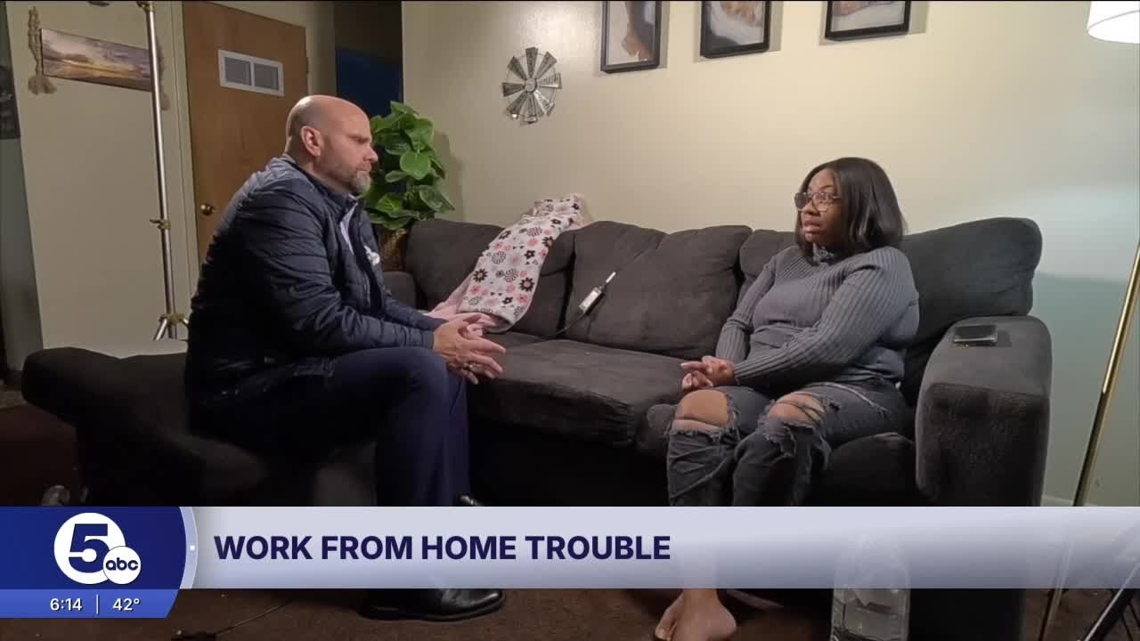 'Be careful!' Problems with work-from-home job have Akron mom in tears