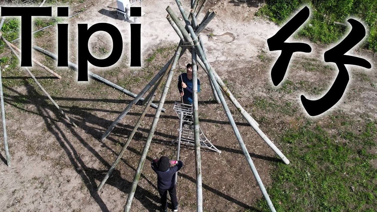 竹支柱の組み立て方(Tipi)