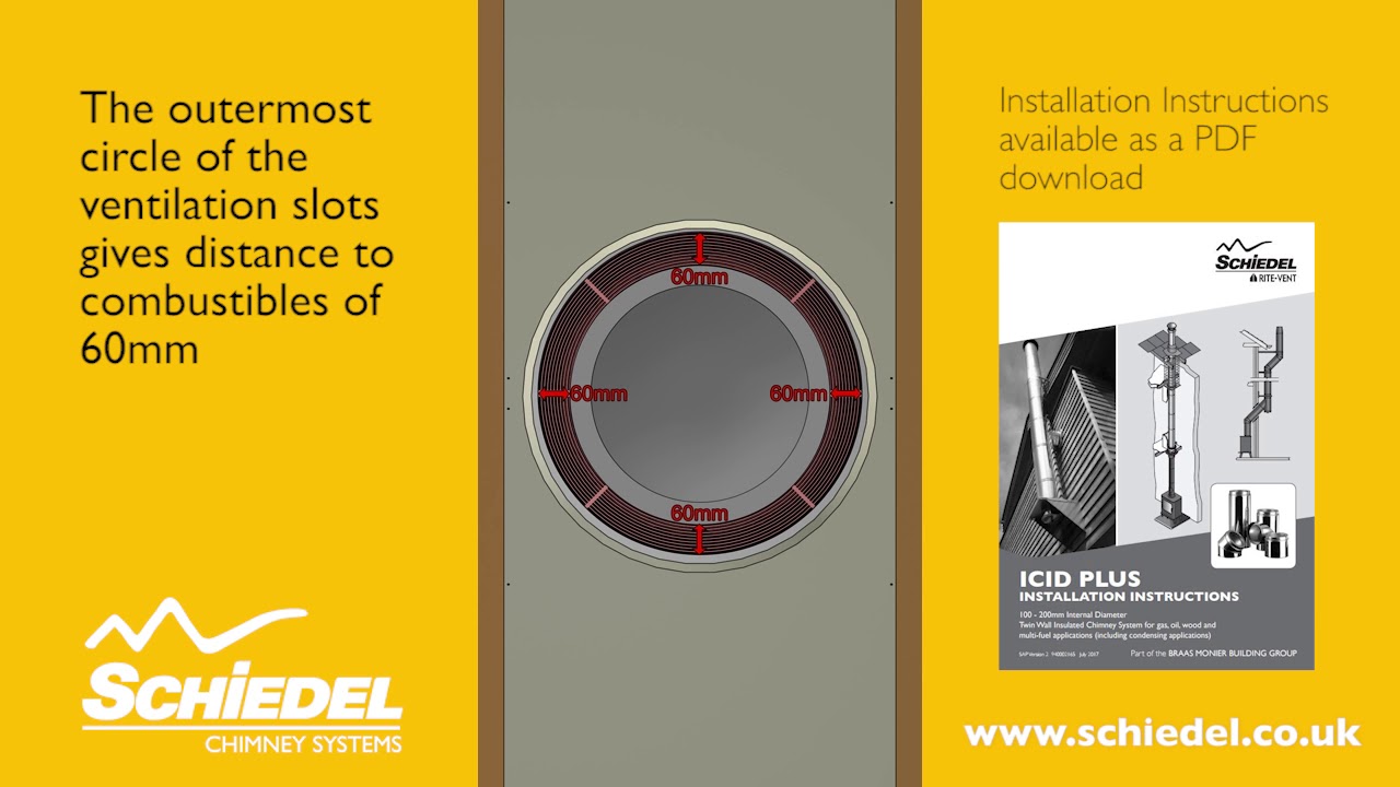 Safely installing a stove with a steel chimney through combustible ceilings and roof