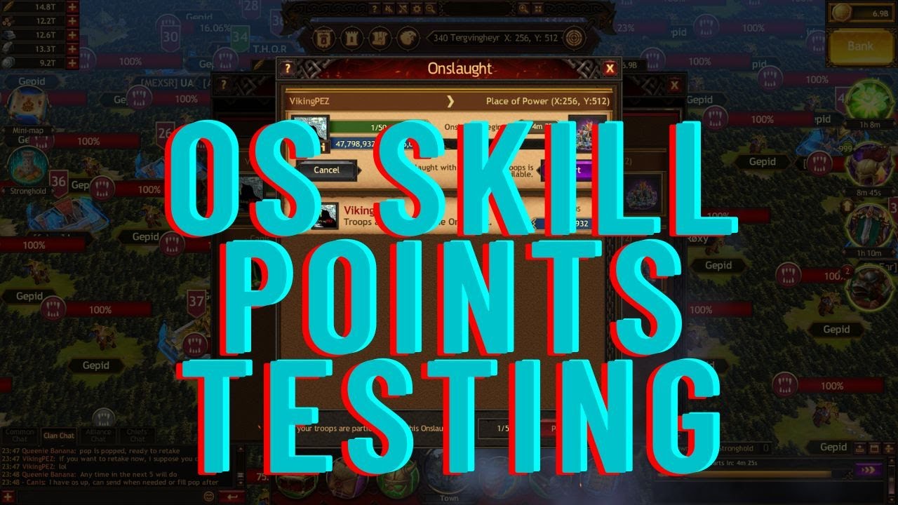 OS Skill Points Testing / Vikings: War of Clans