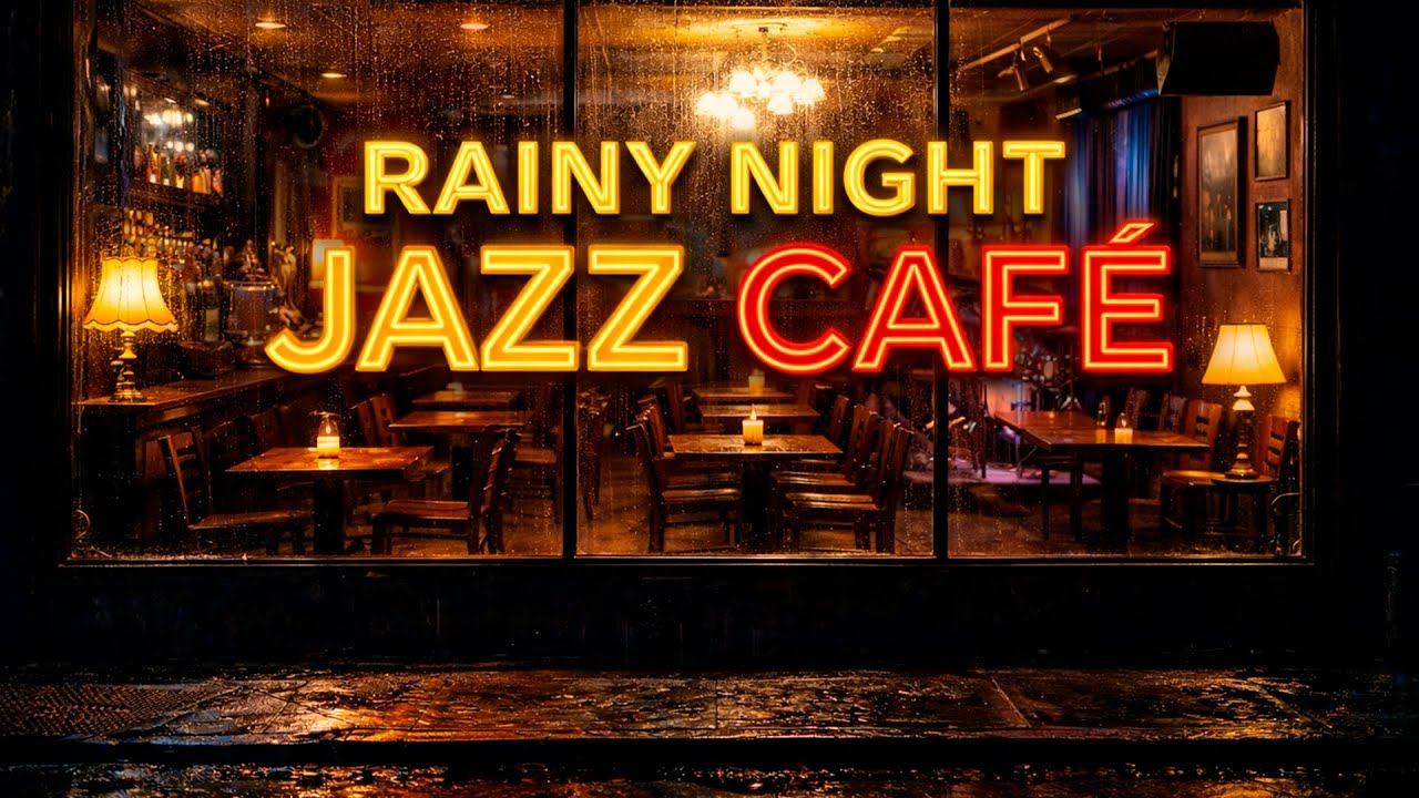 Rainy Night Jazz Café ☔ Smooth Jazz & Gentle Rain for Relaxing Evenings (2 Hours)