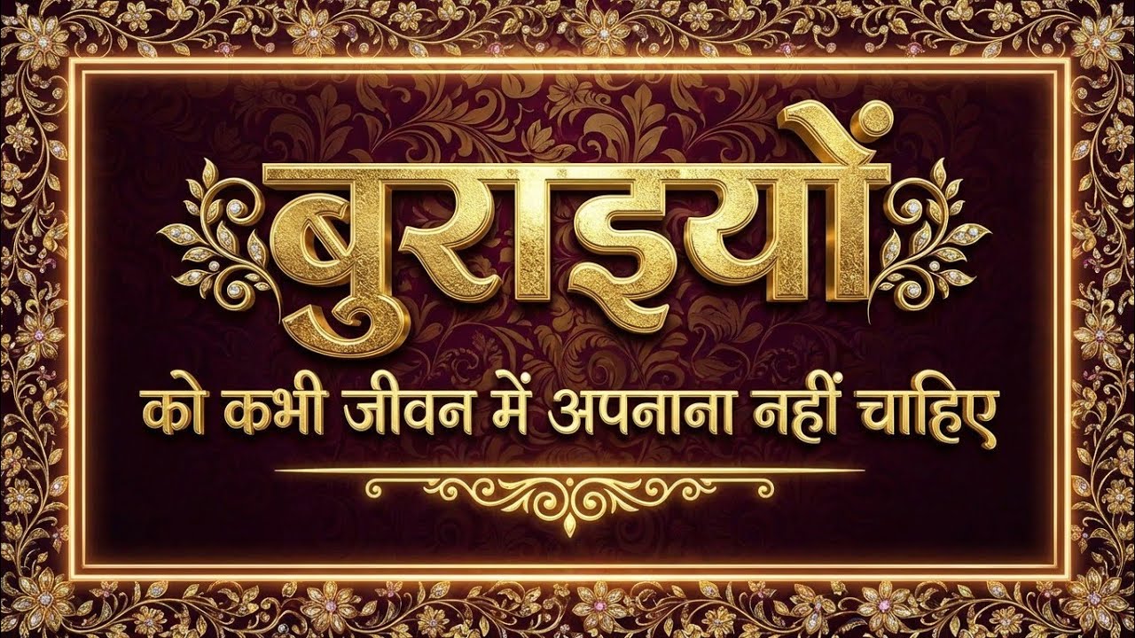 बुराइयों को कभी जीवन में अपनाना नहीं चाहिए ।। भजन।। THESOUNDOFGOD