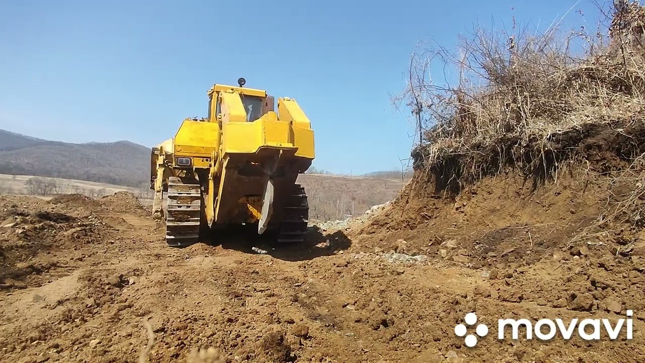 Борьба со склалой.бульдозер т-500 в деле