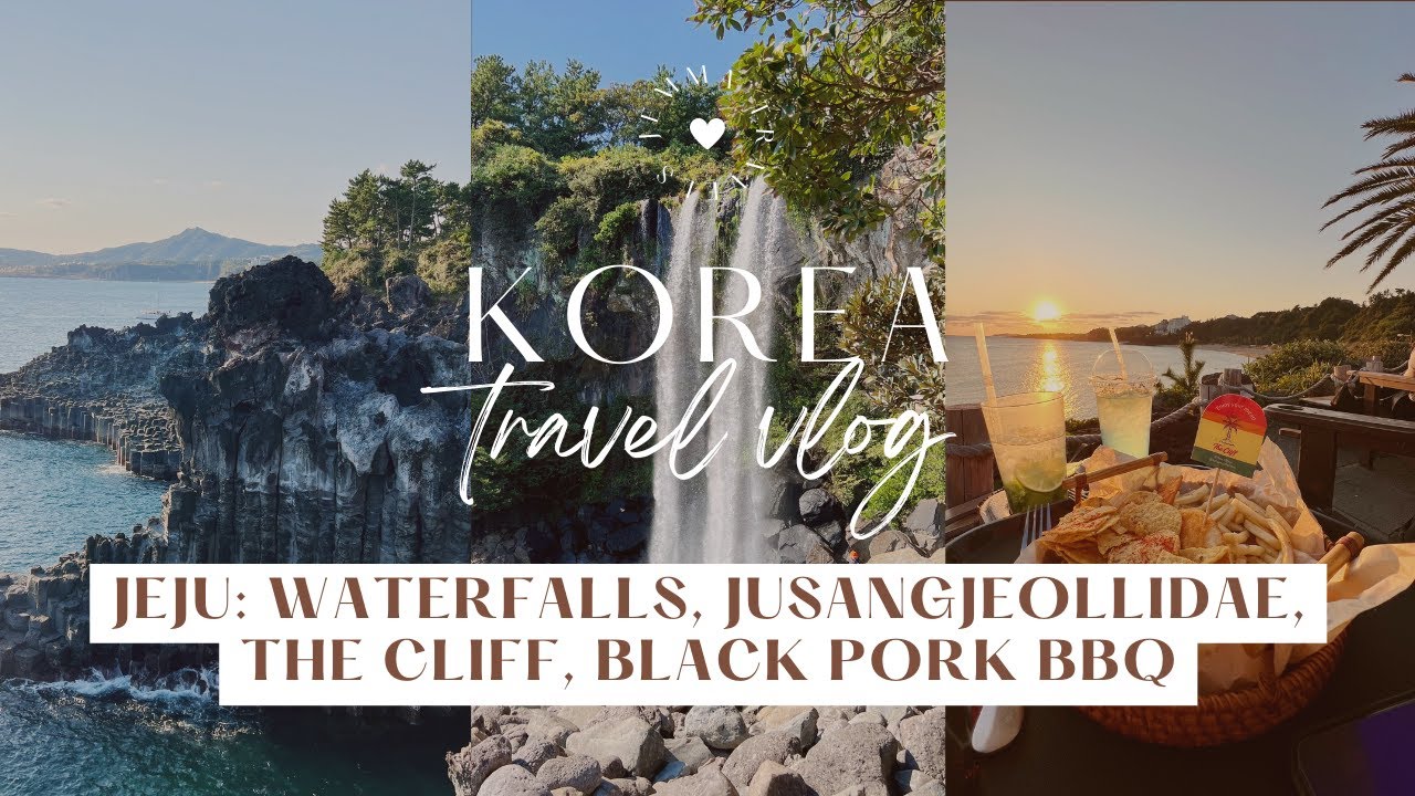 Korea Vlog Pt. 4  | Jeju Jusangjeollidae, Jeongbang & Cheonjiyeon Waterfalls, The Cliff, Black Pork