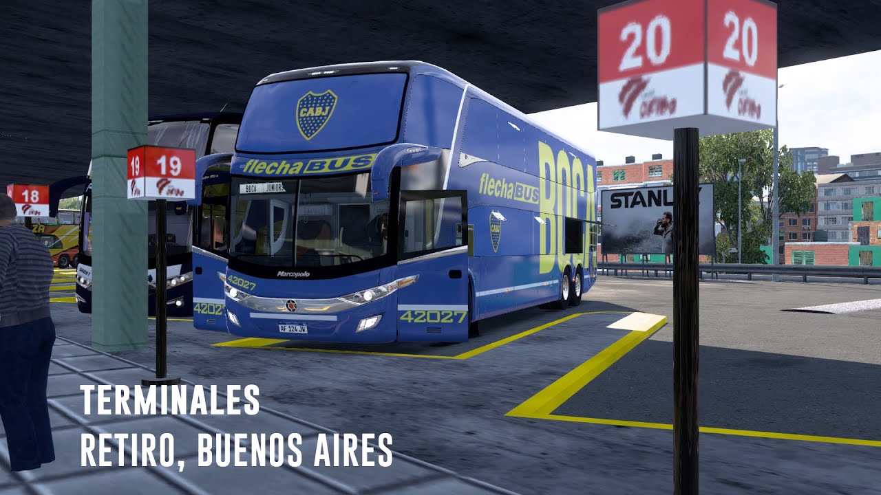 LLEGANDO A LA TERMINAL DE RETIRO, BUENOS AIRES, POR PASEO DEL BAJO! ETS 2 1.49 (Mapa Ceibo)