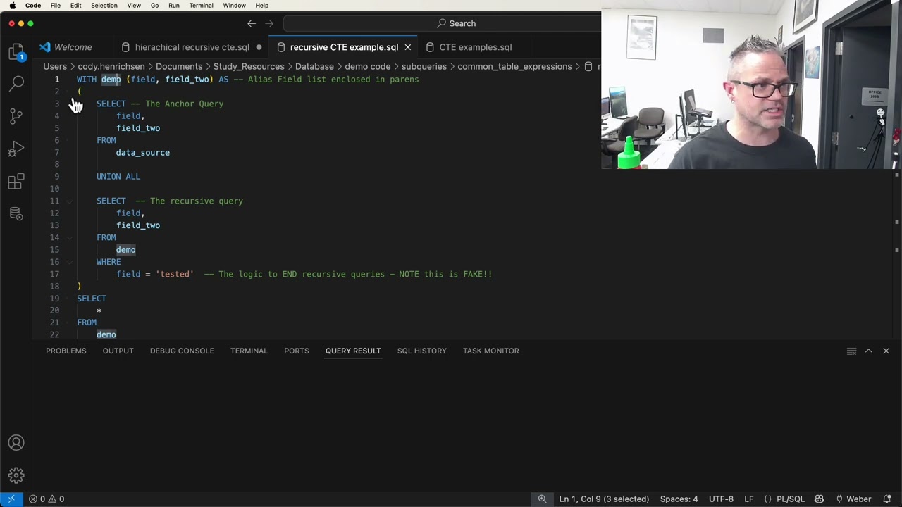 Recursive CTE demo