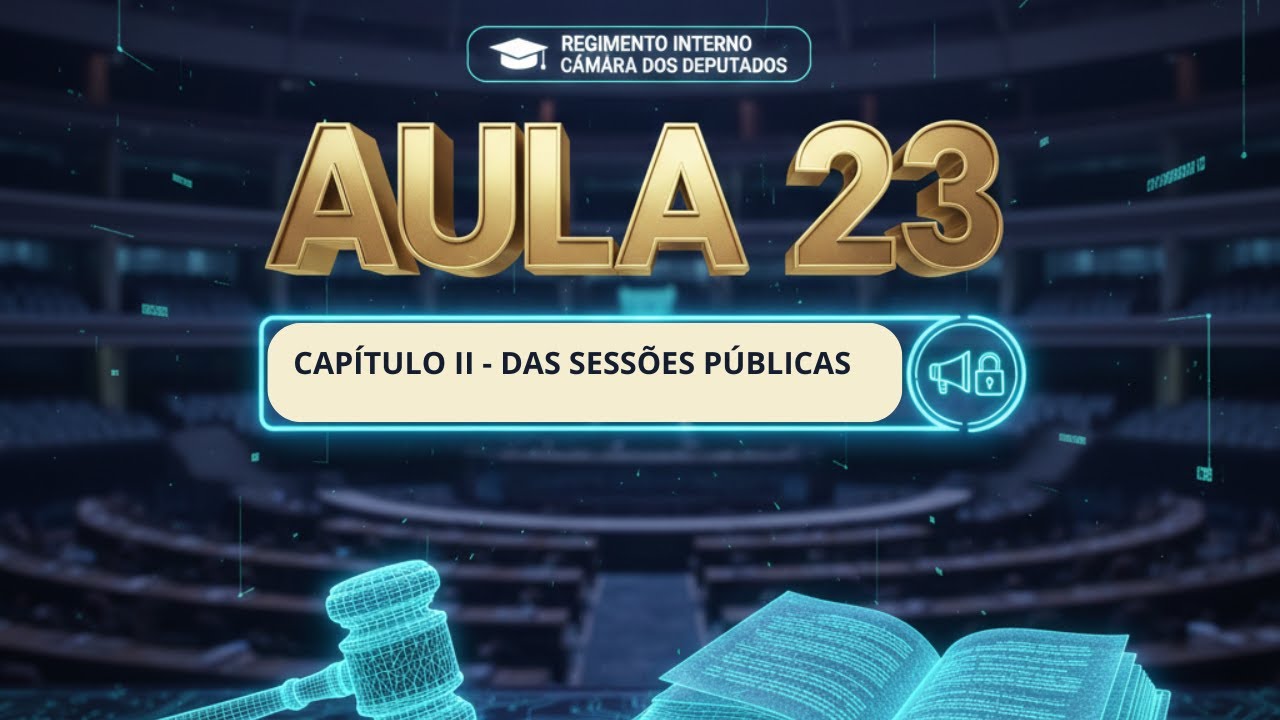 REGIMENTO INTERNO CÂMARA DOS DEPUTADOS | AULA 23: DAS SESSÕES PÚBLICAS E ACESSO AO PLENÁRIO