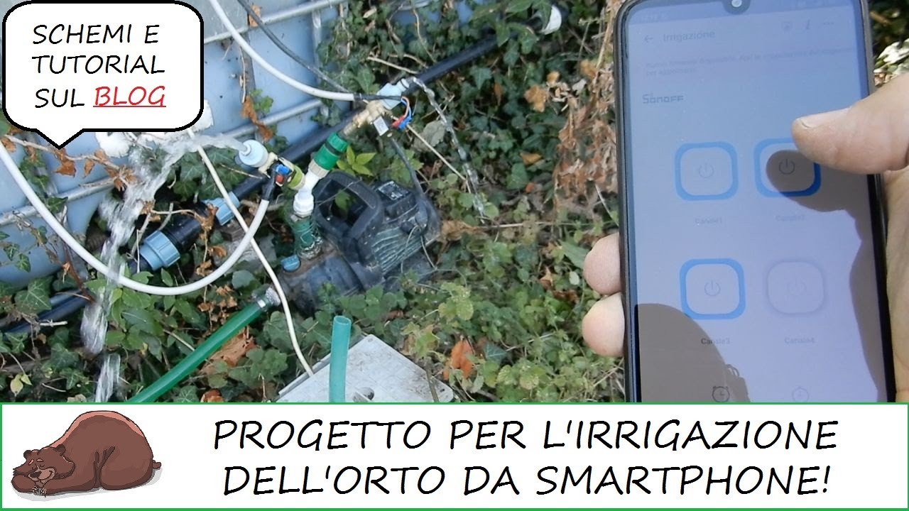 Impianto di irrigazione a goccia WiFi, lo attivo da smartphone con Sonoff!