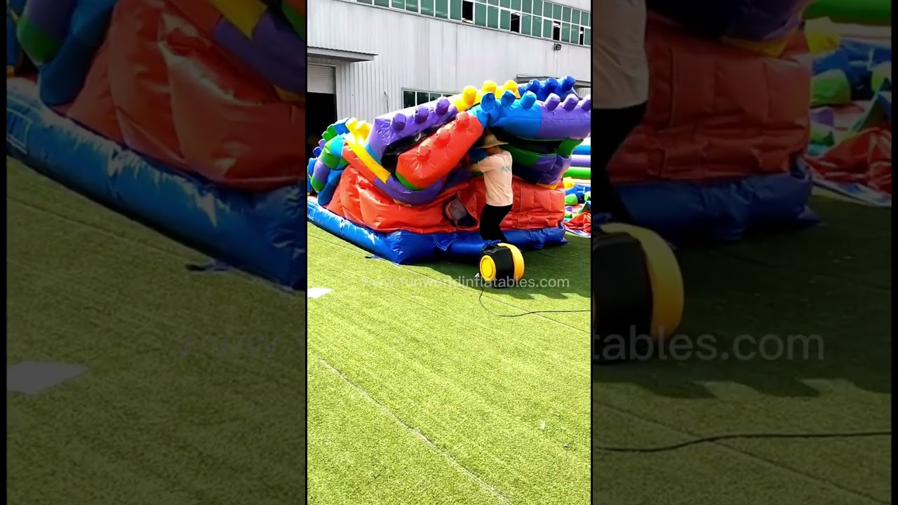 How to inflate the bouncy castle #inflatablesforsale #inflatablessale #setupinflatable
