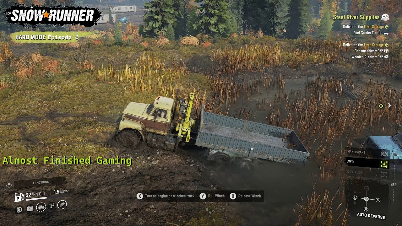 Episode 6:  Almost Stuck. Hard Mode in Snow Runner.