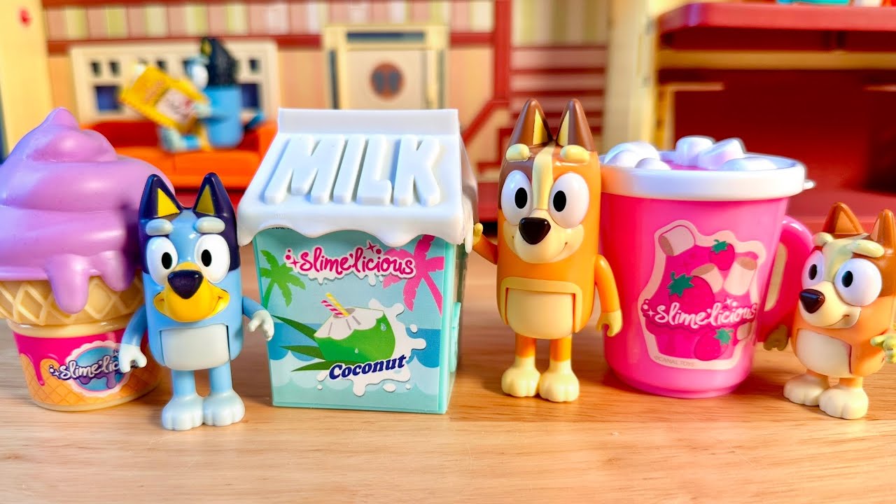Bluey and Bingo making slime