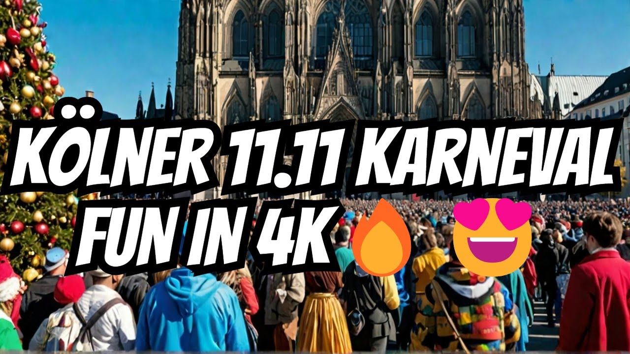 11.11 Kölner Karneval 2025 🎉 Wild Street Party at Cologne Cathedral in 4K