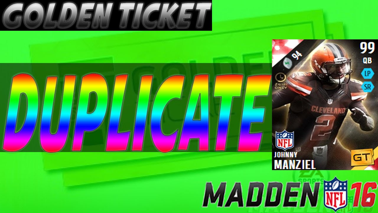 Duplicate Golden Ticket!?!??! | MUT 16 Golden Ticket