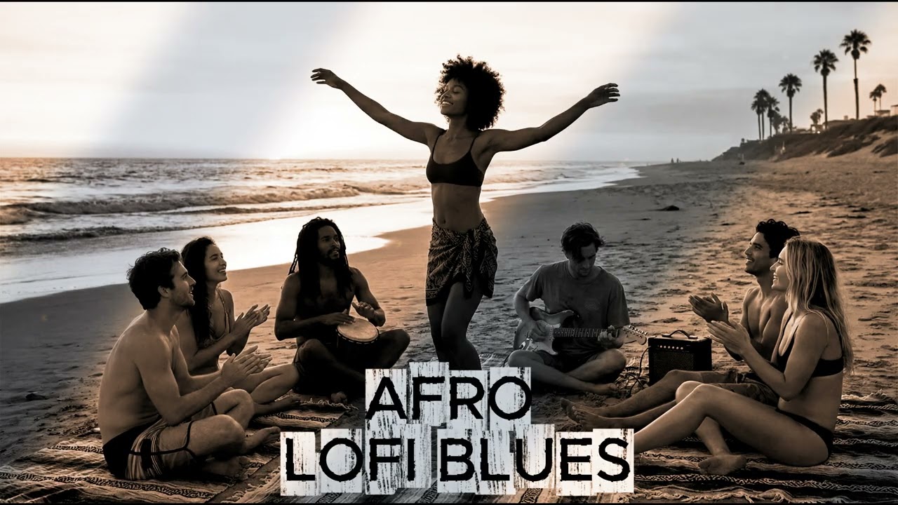 Afro Lofi Blues 🎸 Chill Blues & Afro Groove Mix for Work, Study & Café Vibes (1 Hour)