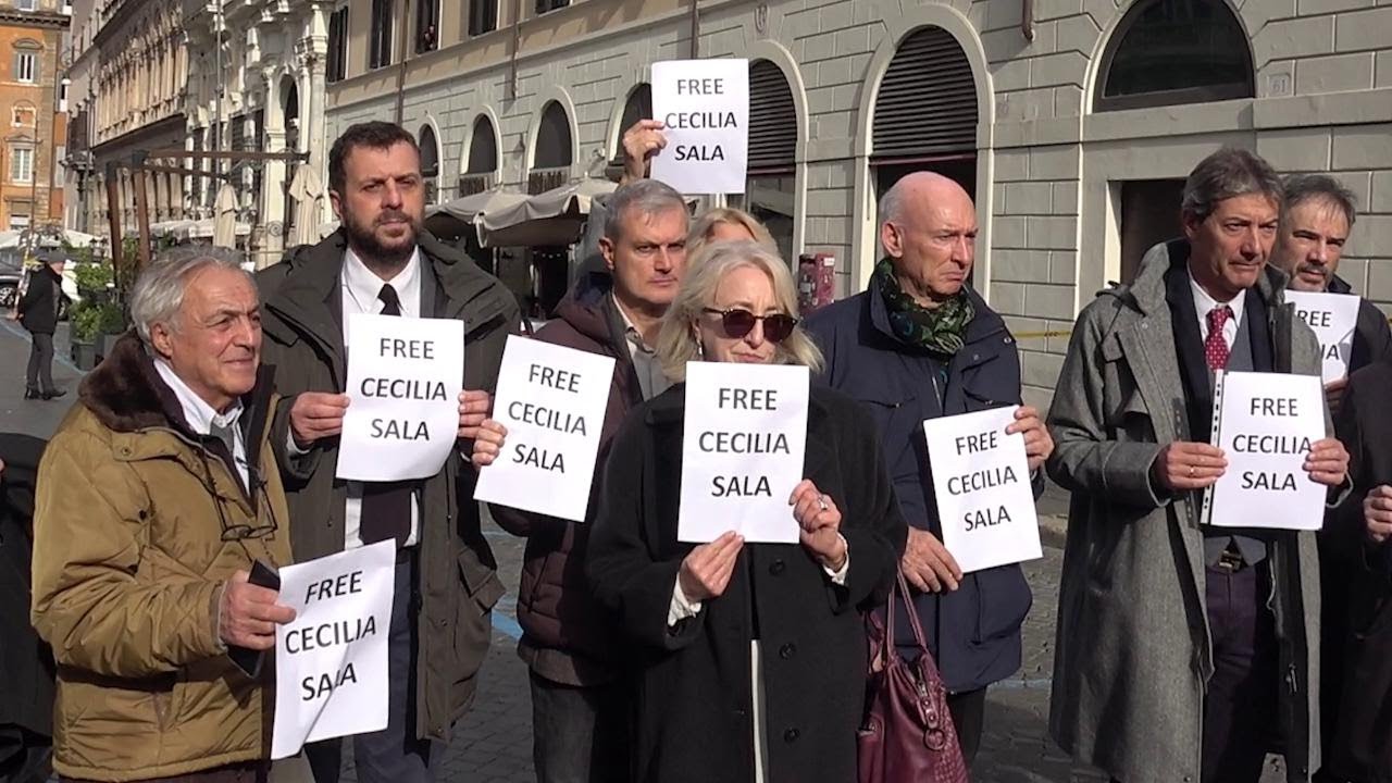 CECILIA SALA, sit in dei giornalisti a ROMA: 