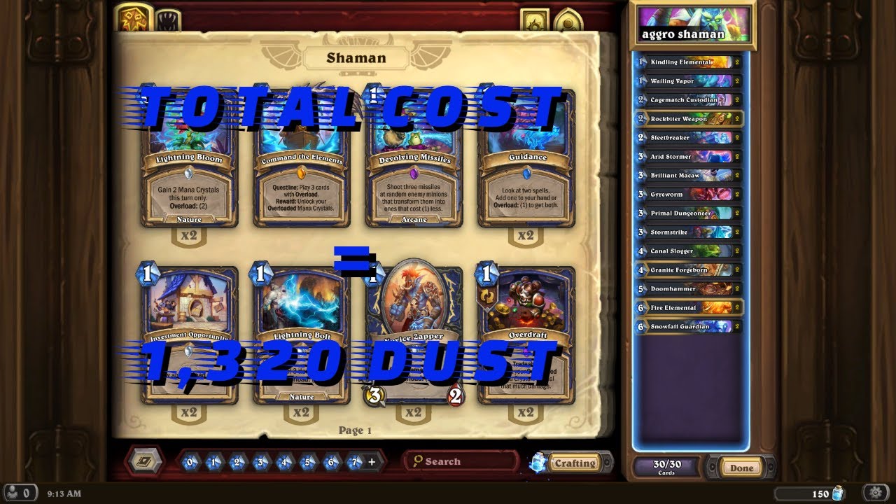 Hearthstone: Cheap Shaman Aggro Deck