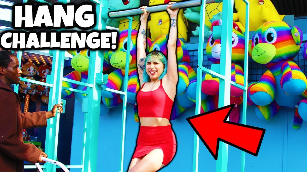 HANG CHALLENGE! WORLD'S HARDEST CARNIVAL GAME EVER!