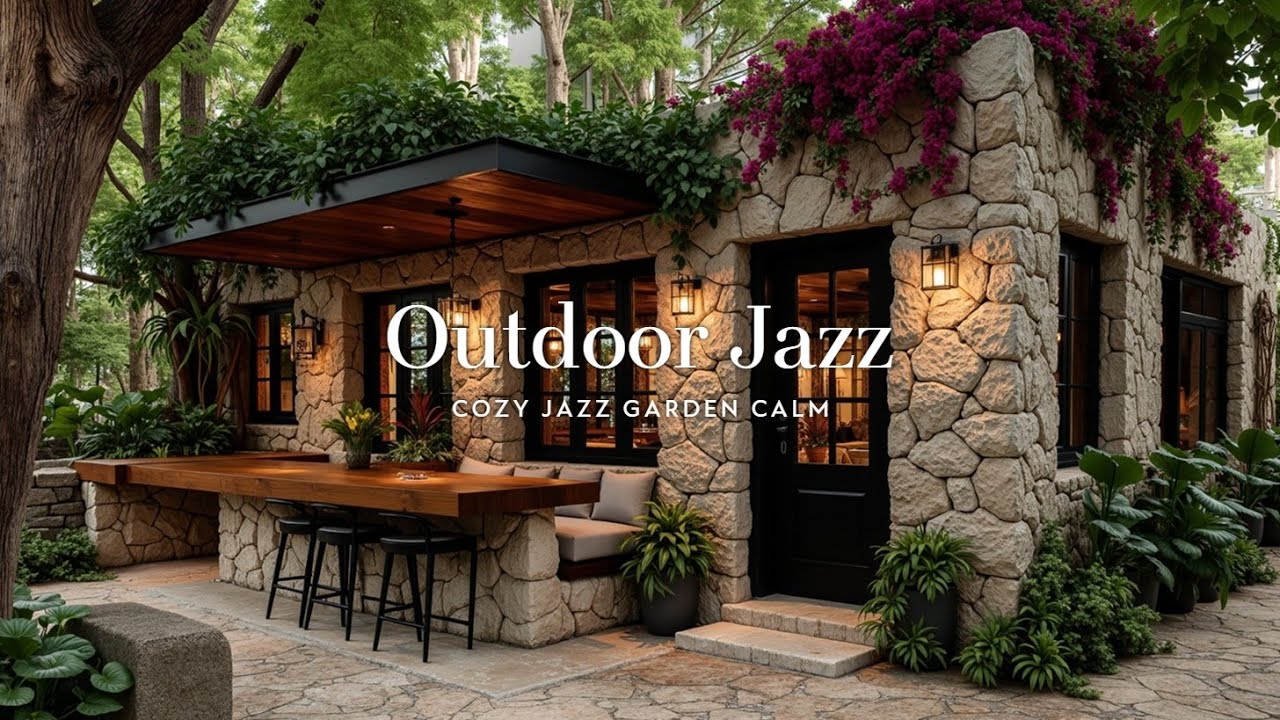 Slow Outdoor Jazz Ambience | Уютный садовый джаз для работы и учебы