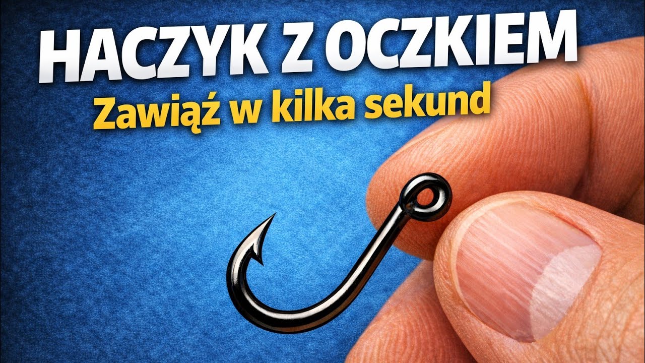 Jak zawiązać haczyk z oczkiem PROSTE wiązanie. #fish #fishing 