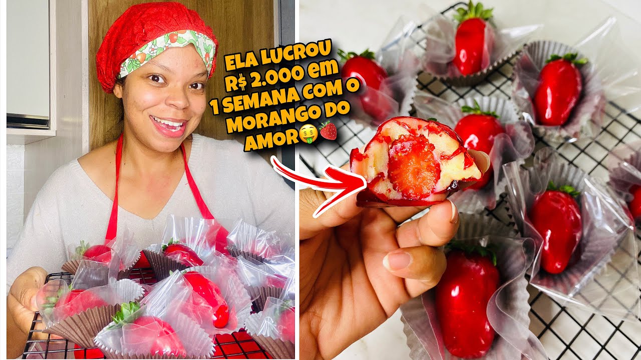 (AULÃO🔥) MORANGO DO AMOR🍓 Faça e VENDA Mesmo Sem Ser CONFEITEIRA, Como Fazer Morango Do Amo COMPLETO